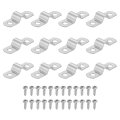 12pcs 8mm 5 16 Two Hole Rigid Pipe Strap 304 Stainless Steel Conduit Clamp Thicken U Bracket Heavy Duty With Self-tapping 