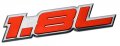 Erpart 1 8l Liter Embossed Red On Highly Polished Silver Real Aluminum Auto Emblem Badge Nameplate Compatible With Honda Nissan