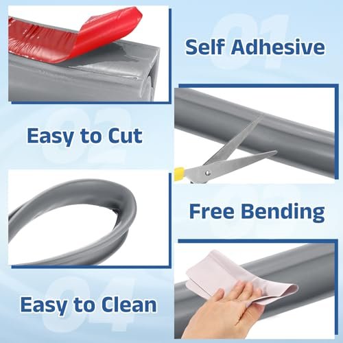 Flexible Shower Water Barrier 39 Tpe Edge Stopper Blocker Splash Guard For Bathtub Sink Washing Machine Dry And Wet Separation
