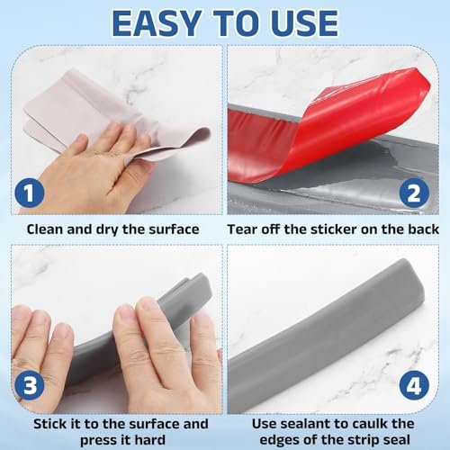 Flexible Shower Water Barrier 39 Tpe Edge Stopper Blocker Splash Guard For Bathtub Sink Washing Machine Dry And Wet Separation
