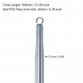 Harfington Pvc Pipe Bending Spring 17 2mm Od 550mm Long Zinc Plated Tube Bender For Devices In Home Hydropower Silver Tone