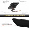 For 2008-2011 Mecedes-benz W204 C300 C350 C63 Amg Smoke Lens Amber Led Front Bumper Drl Side Marker Light Fender Parking Lamp