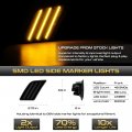 For 2008-2011 Mecedes-benz W204 C300 C350 C63 Amg Smoke Lens Amber Led Front Bumper Drl Side Marker Light Fender Parking Lamp