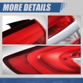 Fo2804118 Full Led Rear Outer Tail Lights Brake Lamps Compatible With Ford Fusion 2017-2020 Driver Left Side Chrome Housing Red