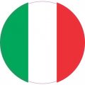 Stickertalk Circular Italian Flag Vinyl Sticker 3 Inches By 