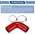 1 Set 45mm 77 Id 100mm 3 94 Length 90 Degrees Red Car Silicone Hose Coolant With Clamps Universal