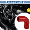 1 Set 45mm 77 Id 100mm 3 94 Length 90 Degrees Red Car Silicone Hose Coolant With Clamps Universal