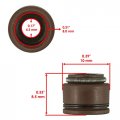 Caltric 4x Valve Stem Seal Compatible With Suzuki Dr250 1990 1991 1992 1993