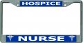 Hospice Nurse Chrome License Plate Frame 