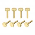 Uxcell Knurled Thumb Screws M4x20mm Flat Brass Bolts Grip Knobs Fasteners For Pc Electronic Mechanical 8pcs