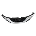 Front Bumper Upper Grille Black With Chrome Replacement For 2015-2018 Murano 