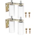 2 Set Slide Gate Guide Roller 3 94 L-rear Post Bracket Nylons Adjustable Sliding Hardware Roller Kit For Grates Barn Rolling 