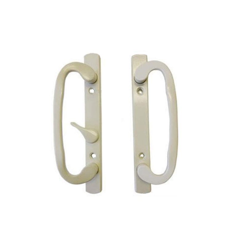Technologylk Stb Sliding Glass Patio Door Handle Set With Mortise Lock Beige Non-keyed 3-15 16 Screw Holes