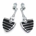 Smt-chrome Long Angled Adjustable Peg Mounting Kit U Shape Footrest Foot Pegs Compatible With V-star Roadstar Suzuki Boulevard