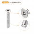 Uxcell 10-32x1-1 4 Flat Countersunk Head Socket Cap Screws 10pcs 304 Stainless Steel Hex Full Thread Bolts