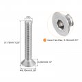 Uxcell 10-32x1-1 4 Flat Countersunk Head Socket Cap Screws 10pcs 304 Stainless Steel Hex Full Thread Bolts
