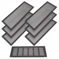 Shappy Vent Covers For Home Floor Magnetic Mesh Ceiling Catch Debris Hair Insect Black 6 Pieces 5 X 14 Inch 