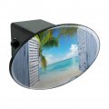 Tropical Beach Vacation Ocean View Oval Tow Trailer Hitch Cover Plug Insert