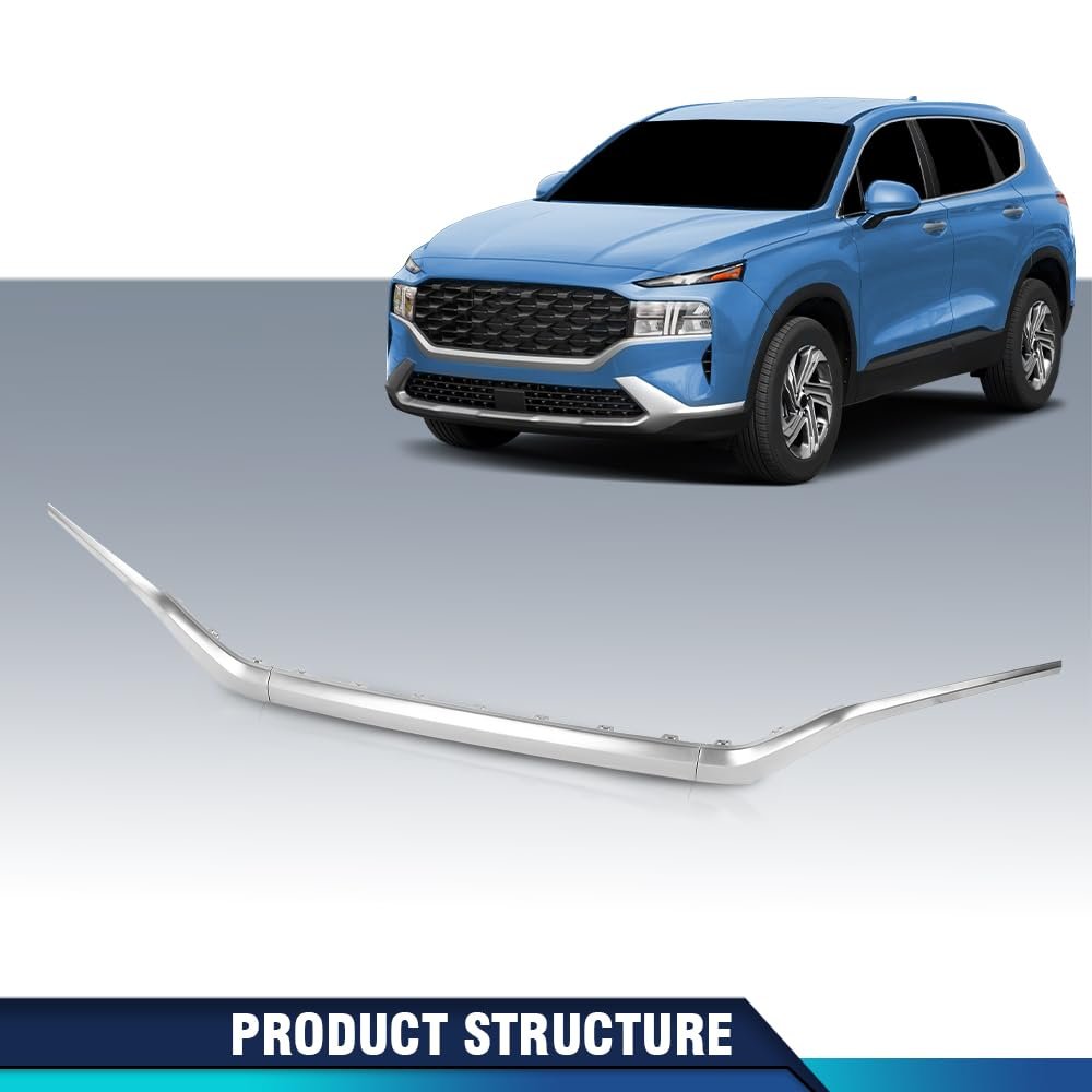 Front Grille Middle Side Molding Trim For Hyundai Santa Fe 2021-2023