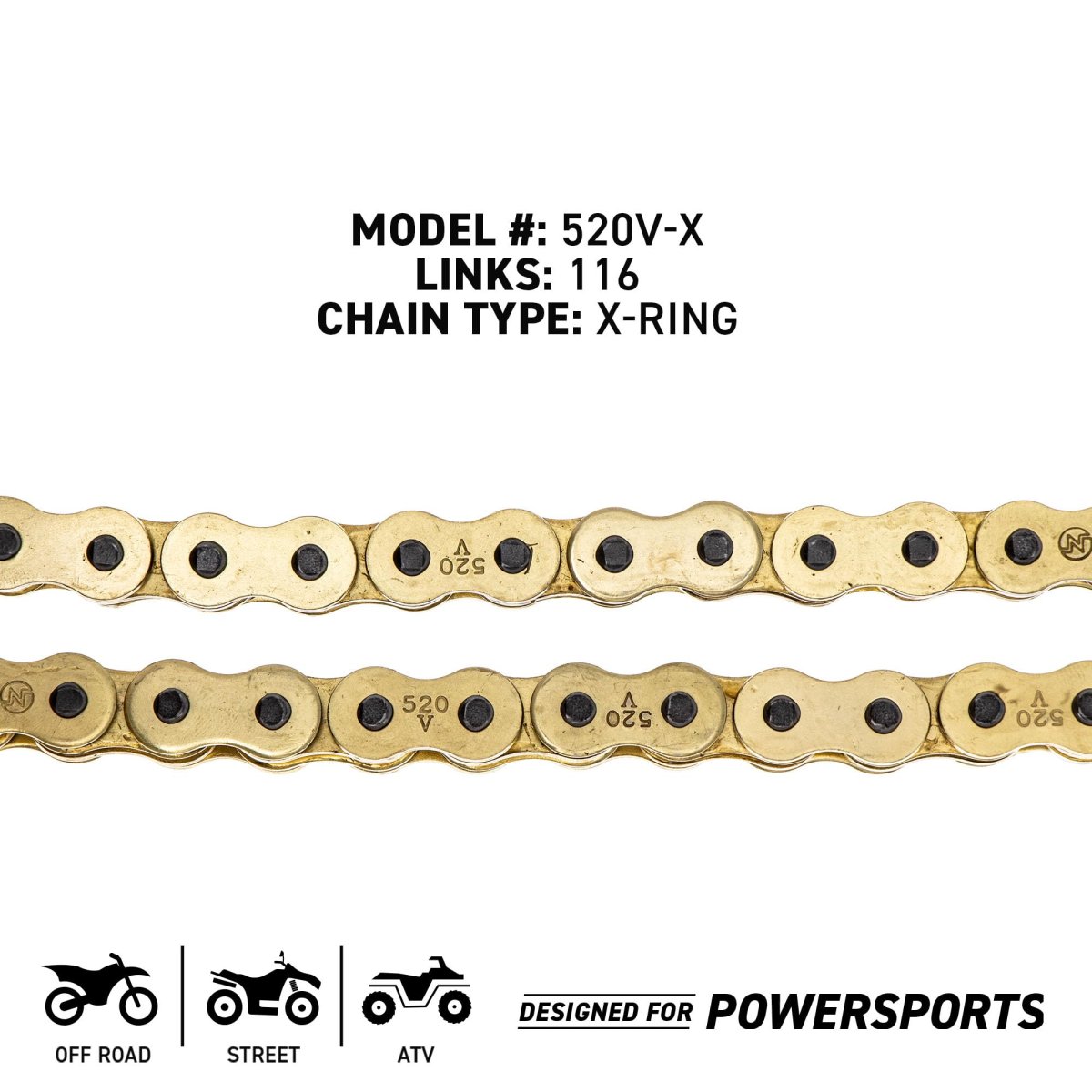 Niche Drive Sprocket Chain Combo For Husaberg Fe550e Front 15 Rear 48 Tooth 520v-x X-ring 116 Links