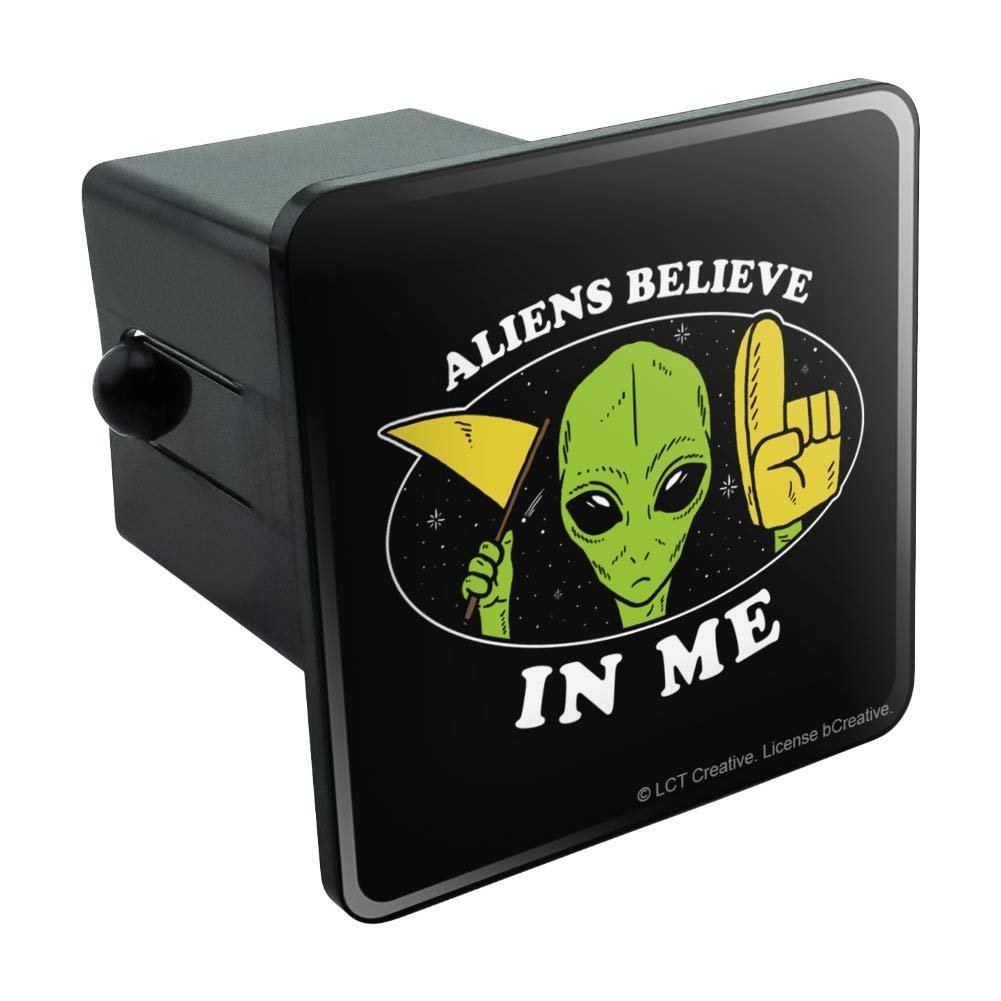 Graphics More Aliens Believe In Me Funny Humor Tow Trailer Hitch Cover Plug Insert