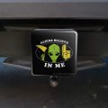 Graphics More Aliens Believe In Me Funny Humor Tow Trailer Hitch Cover Plug Insert