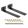 Shelf Brackets 2pcs 63 X 295 Mm Cold Rolled Steel Floating Shelves With Screws Industrial L For Wood Table Bench Black 