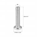 Uxcell M8x40mm Machine Screws Pan Phillips Cross Head Screw 304 Stainless Steel Fasteners Bolts 5pcs