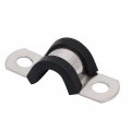 Uxcell 10mm Dia Epdm Rubber Lined U Shaped Pipe Tube Wire Clamps Clips 3pcs