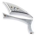 Uxcella 2pcs Chrome 10mm 8mm Motorcycle Scooter Cruiser Rearview Side Mirrors