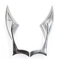 Uxcella 2pcs Chrome 10mm 8mm Motorcycle Scooter Cruiser Rearview Side Mirrors