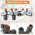 Water Inlet Valve Aju73213301 Ap6308239 For Lg Washer T1642hgpsp Abwepus T1642hgpsp5 Assepus Replaces 5221ea1008f 33090048