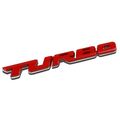 3d Letter Metal Emblem Turbo Badge Gloss Red