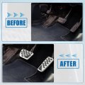 A Absopro Gas Brake Pedal Cover Anti Slip Foot Pedals For Jeep Wrangler Jl 2018-2023 Gladiator Jt 2020-2022 Stainless Steel