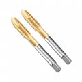 Focmkeas 2 Pcs Spiral Point Plug Threading Tap M6 X 0 75 Thread Ground Threads H2 3 Flutes High Speed Steel Hss 6542 Metric 