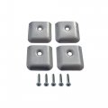 A A 4 Pack Rv Camper Trailer Aluminum Extrusion Flat End Cap For Vinyl Trim Molding 7 8 With Screws Aluminum 