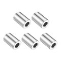 5pcs Stainless Steel Spacers 3 8 In Bore X 4 Od 1 5 Length Round Metal Screw Bushing For M10 Screws Bolts And Rods Silver Plain 