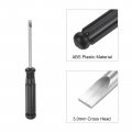 Uxcell Mini Slotted Screwdriver 3 0mm Flat Head With Black Handle For Small Appliances 5 Pcs