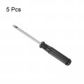 Uxcell Mini Slotted Screwdriver 3 0mm Flat Head With Black Handle For Small Appliances 5 Pcs