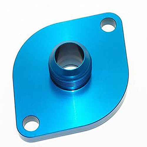 Wn0912b Blue Anodized Straight Water Neck For Chevy V8 12 An Male Aluminum With O Ring Seal