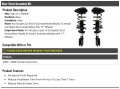 Rear Strut And Coil Spring Assembly Set Of 2 Compatible With 2004-2008 Pontiac Grand Prix Fits Models 17 Inch Wheels Only
