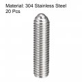 Uxcell Ball Point Set Screws M5 X 20mm 304 Stainless Steel Metric Spring Hex Socket Screw 20pcs