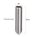 Uxcell Ball Point Set Screws M5 X 20mm 304 Stainless Steel Metric Spring Hex Socket Screw 20pcs