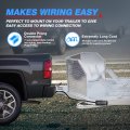 Mictuning Heavy Duty 7 Way Plug Inline Trailer Cord With Double Prongs Connector 8 Feet Weatherproof