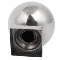 Aexit 38mmx38mm Ball Construction Hardware Top Cap 304 Stainless Steel Silver Tone For Stair Newel Fence Post Model