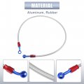 Uxcell 1 Set 80cm 31 50 Length 10mm Id Motorcycle Hydraulic Brake Line Oil Hose Pipe 28a 0a Rubber Braided Cable For Atv