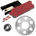Caltric Red Drive Chain And Sprocket Kit Compatible With Kawasaki Ninja Zx-7r Zx750m 1993 1994