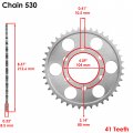 Caltric Red Drive Chain And Sprocket Kit Compatible With Kawasaki Ninja Zx-7r Zx750m 1993 1994