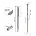 Uxcell Tap Bit Sets M4 X 0 75 H2 Left Hand Straight Flute Machine Thread Milling 3 2mm M35 Cobalt High Speed Steel Hss-co Twist
