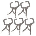5pcs 6 Inch Lock Pliers Locking C Clamps With Swivel Pads Fit For Home Shop Farm And Automotive